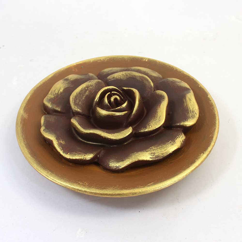 Decorative Pottery Plate with Flower Design Set of 3 Perfect for Living Room