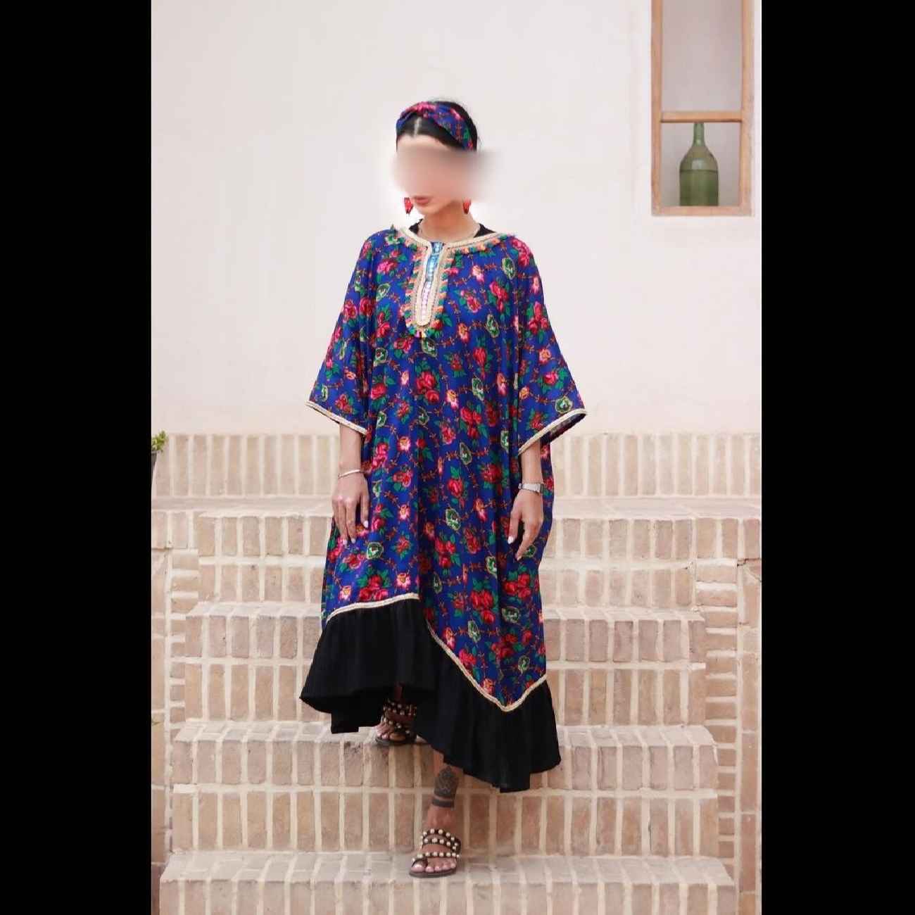 Floral Print Kaftan for Women Suitable for Everyday Outing, Relaxed Gathering