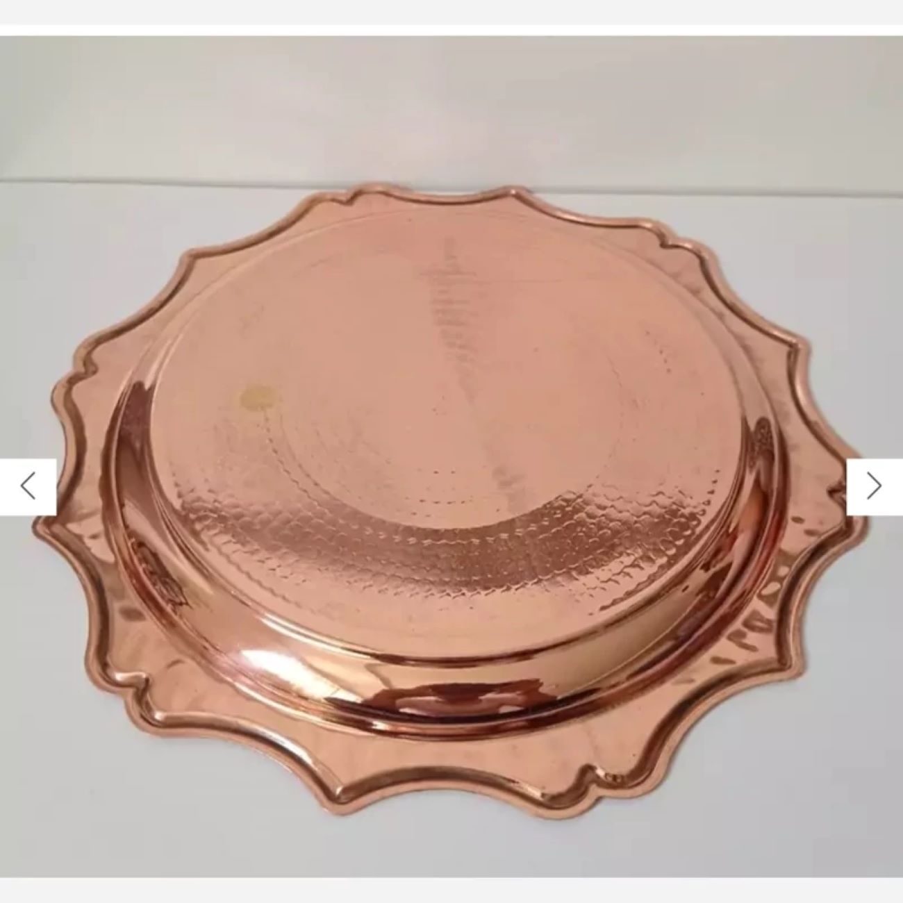 Hand-Hammered Large Copper Serving Tray – Perfect for Hosting Guests or Decorative Displays