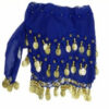 Handmade Belly Dance Hip Scarf with Coins for Women – Sequin & Coin Hip Wrap