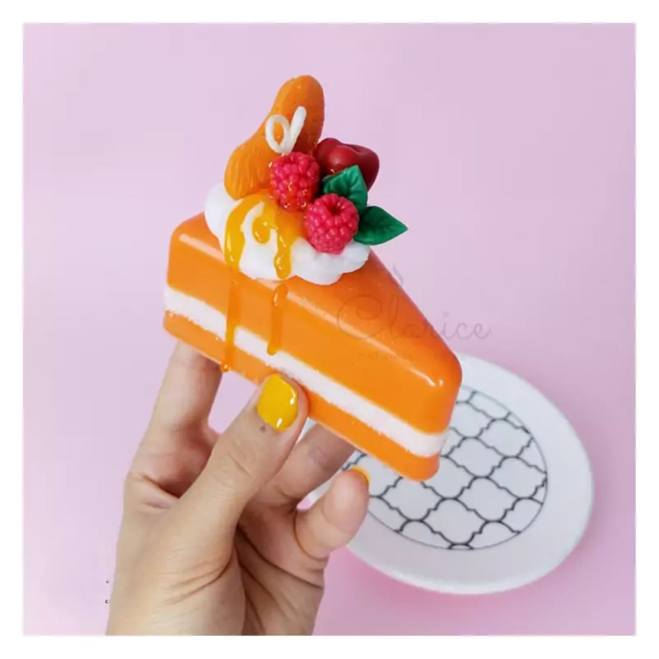 Handmade Candle Orange Slice Cake Novelty, Decorative