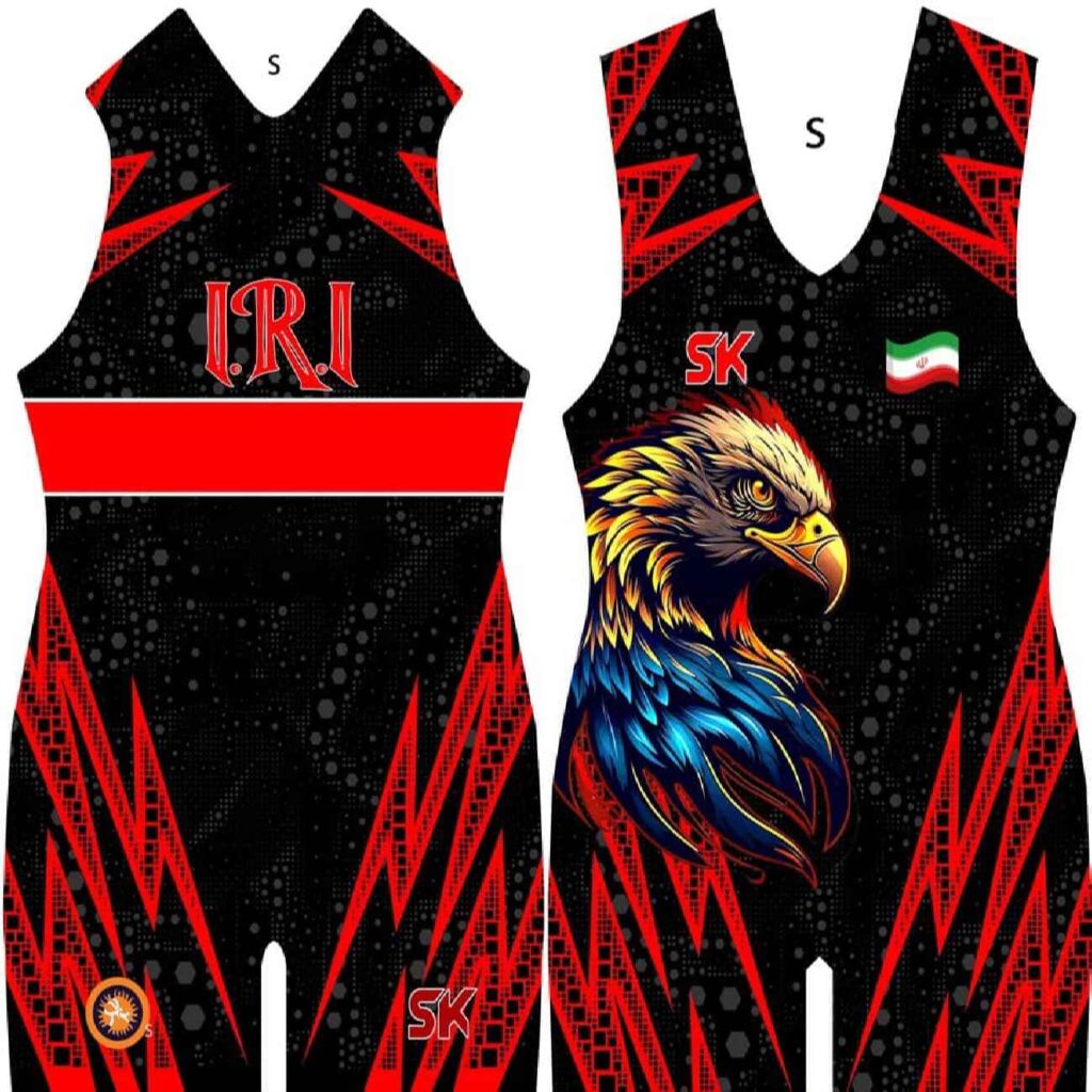 Iranian Wrestling Singlet – Traditional Sleeveless Design for Champions