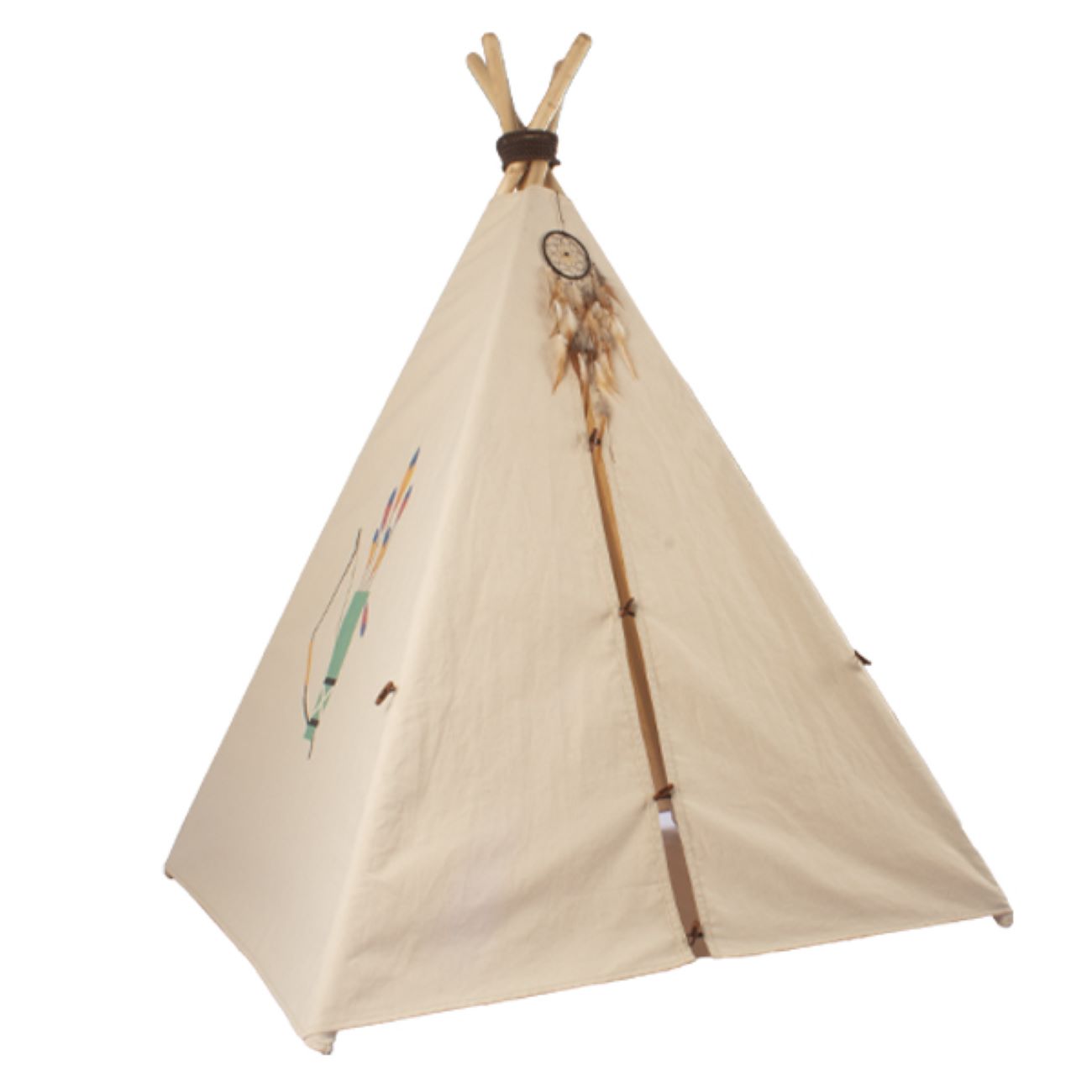 Kids’ Teepee Play Tent – Native American Teepee Model Include Dream Catcher & Mat