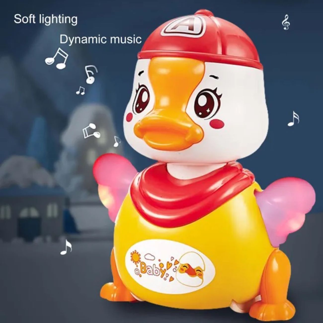 Moving & Musical Toy with Light-Up Hands, Duck Design