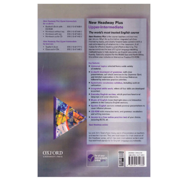 New Headway Plus Upper-Intermediate by john and Liz soars