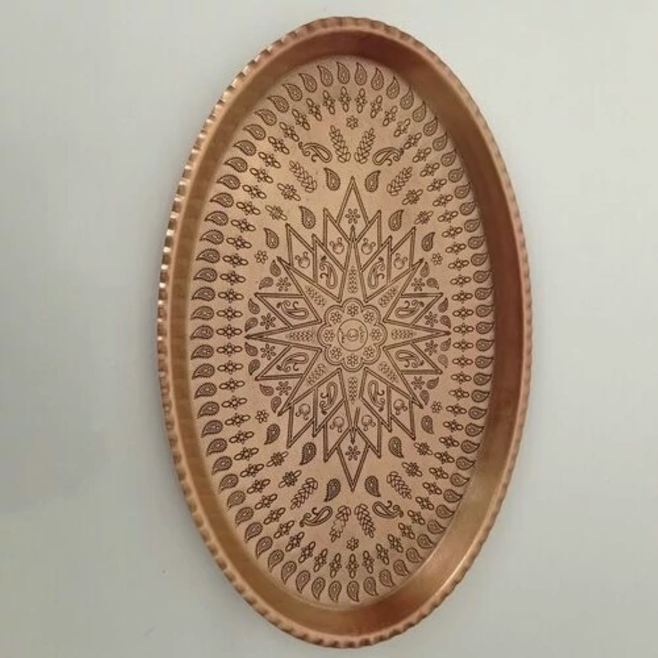 Oval Shaped Copper Serving Tray – Stunning Blend of Heritage & Functionality