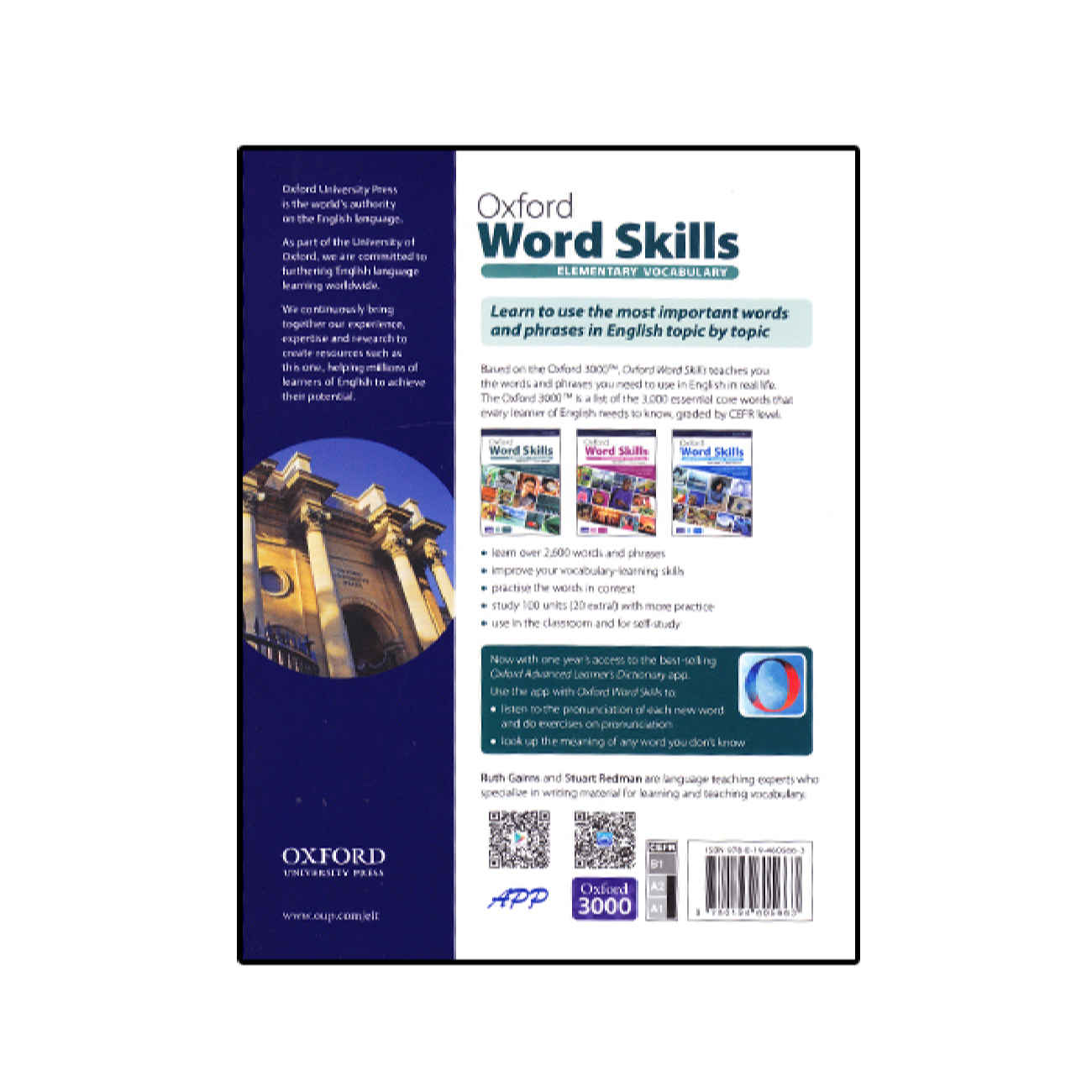 Oxford Word Skills Elementary Vocabulary Second Edition by Ruth Gairns And Stuart Redman