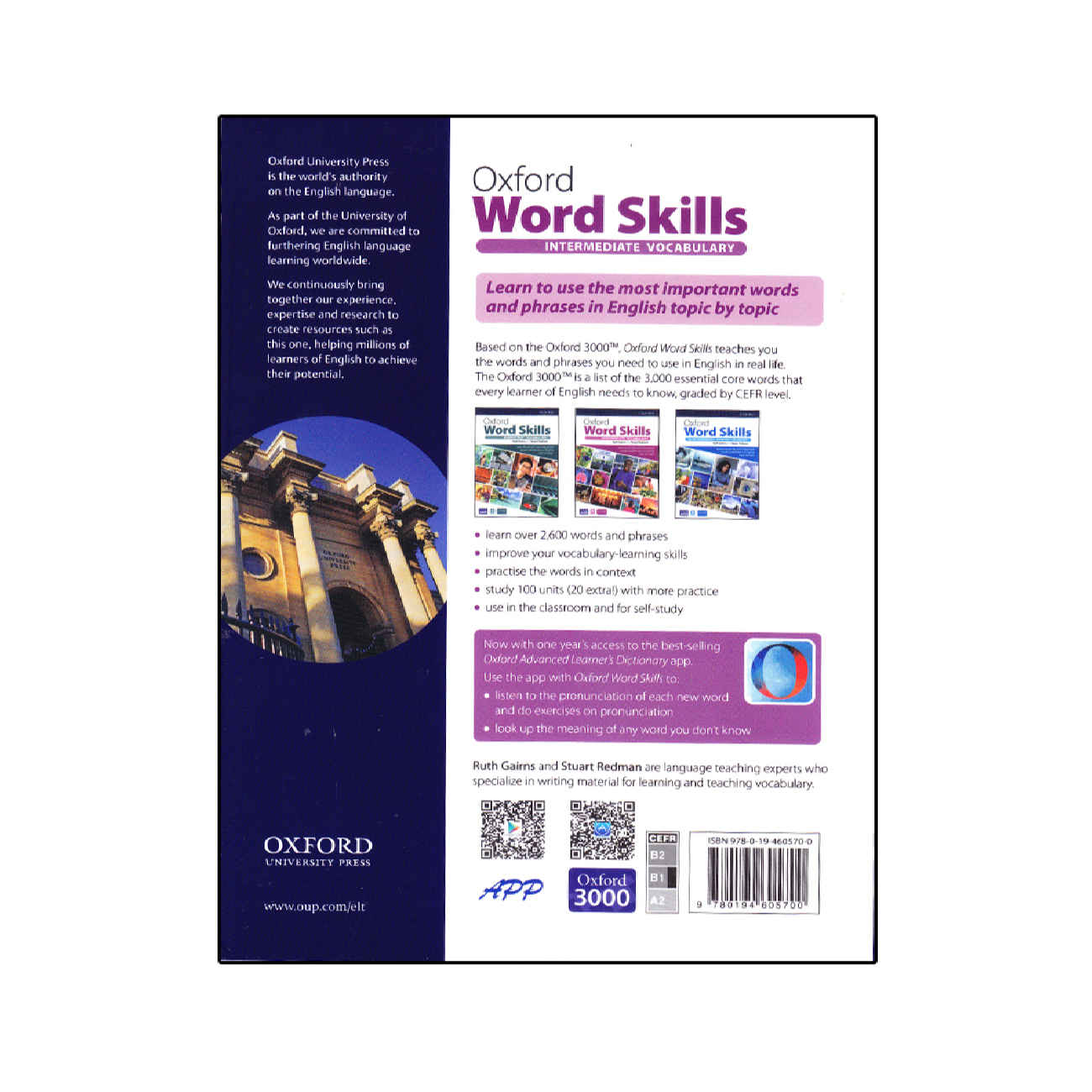 Oxford Word Skills Intermediate Vocabulary Second Edition by Ruth Gairns And Stuart Redman