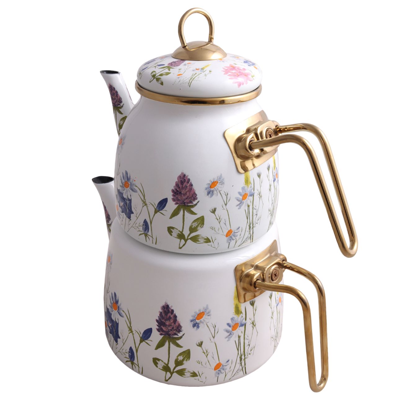 Premium Enamel Tea Kettle Set – Includes Matching Teapot Suitable for Daily Use