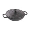 Round Cast Iron Grill Skillet for Camping with Lid (4)