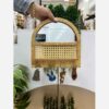 Wooden Key Holder Wall-Mounted with Mirror Design (1)