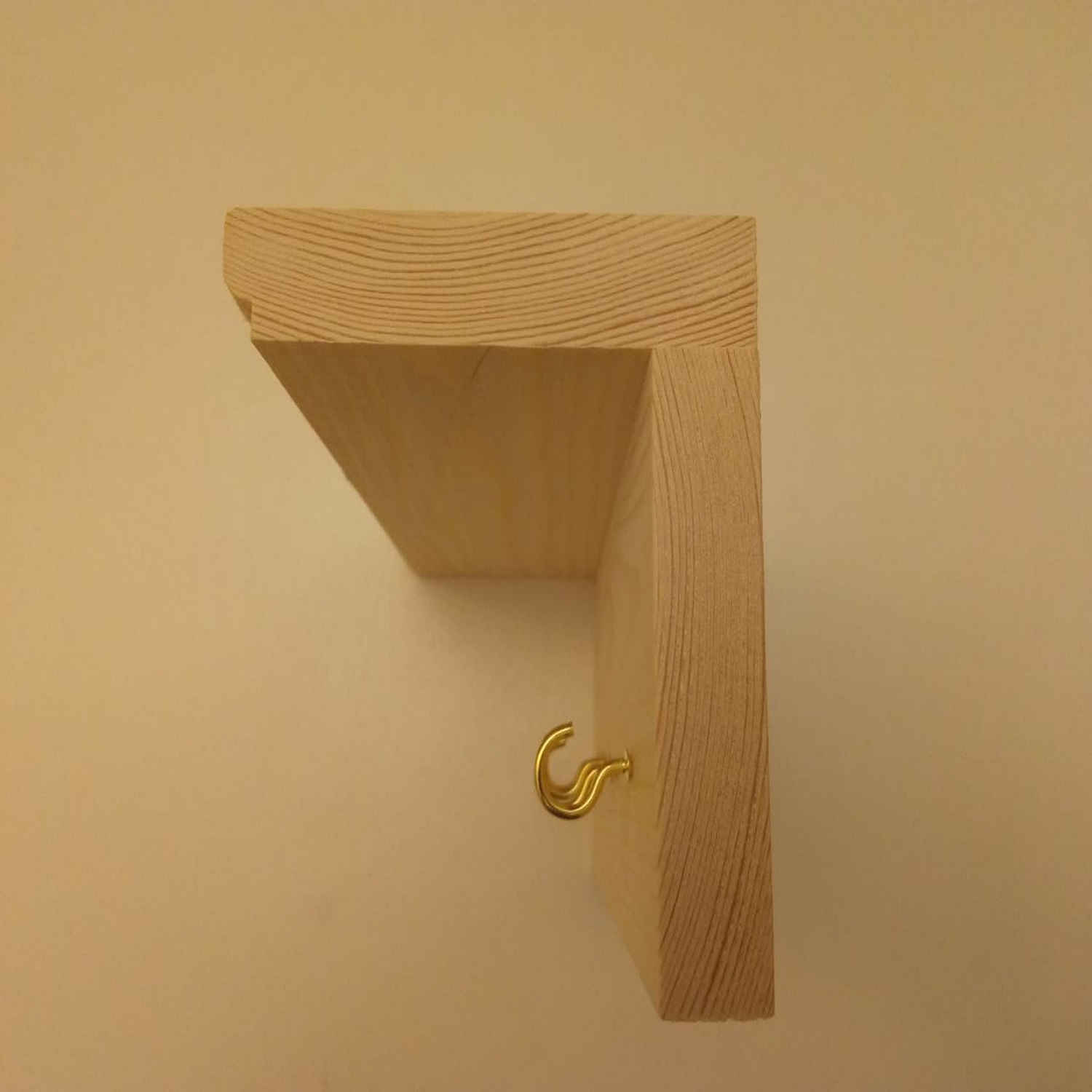 Wooden Wall Key Holder – Rustic Home Organizer for Keys with 4 Hooks