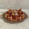 6-person Copper and Mina Kari Tea Set with Very Delicate and Unique Patterns