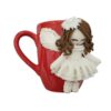 Artisan Ceramic Mug – Handmade Angel Motif Design