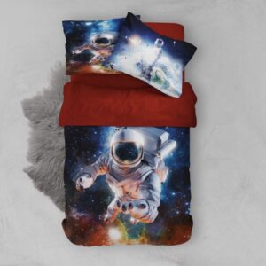 Astronaut-Themed Kids’ Bedding Set – Single Size, 4 Pieces