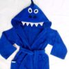 Baby Blue Hooded Dinosaur Bath Towel - Soft Terry Cloth Poncho