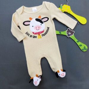 Baby Cotton Romper – Cow Design Perfect for Newborns, Ideal for Everyday Wear and Play