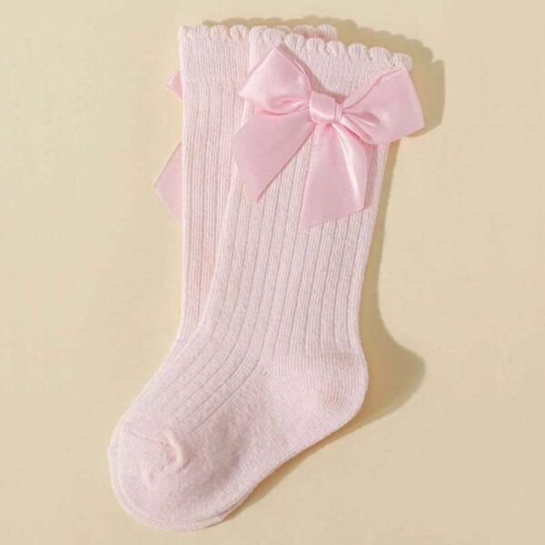 Baby Girls’ Socks Designed to Keep Tiny Feet Warm and Comfortable All Day with Bow Design