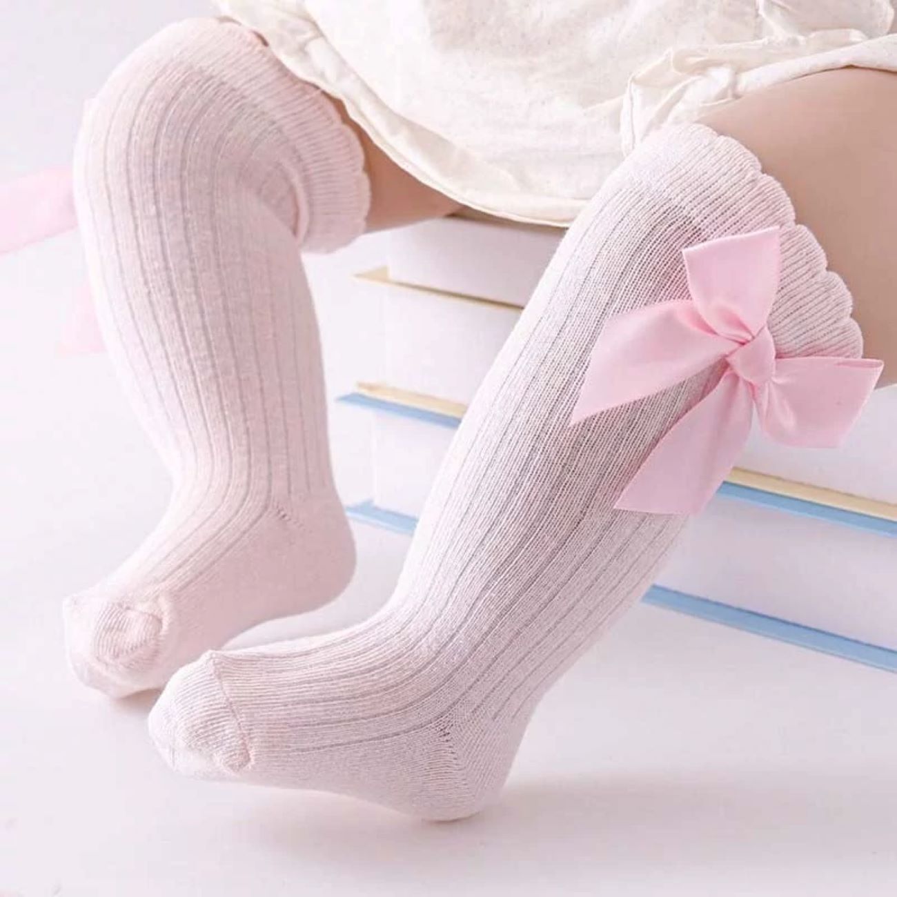 Baby Girls’ Socks Designed to Keep Tiny Feet Warm and Comfortable All Day with Bow Design