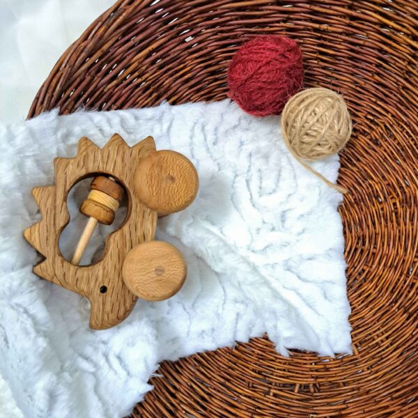 Baby Hedgehog Rattle Toy – Smooth Finish and Lightweight