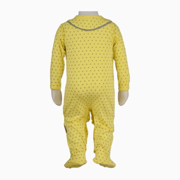 Baby Jumpsuit with Attached Socks & Hat Set, Lemon Yellow Color