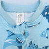 Baby Sporty Romper – Navy Blue with Whale Pattern in Cotton with Zipper