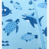 Baby Sporty Romper – Navy Blue with Whale Pattern in Cotton with Zipper