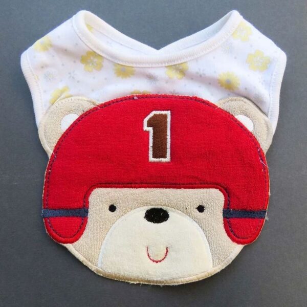 Baby  Cloth Bib | Cute Baseball Bear Design