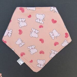 Baby and Toddler Bandana Bib with Elephant Design in Cotton Material