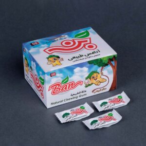 Ban Natural Chewing Gum with Mastic Flavor, 50 Pieces in a Pack