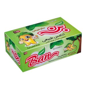 Ban Natural Chewing Gum – Spearmint Flavor (Pack of 100)
