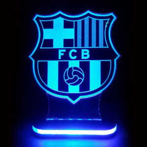 Barcelona Team Logo Design Night Light