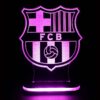 Barcelona Team Logo Design Night Light