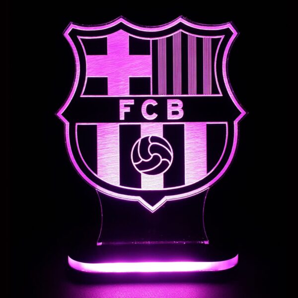 Barcelona Team Logo Design Night Light