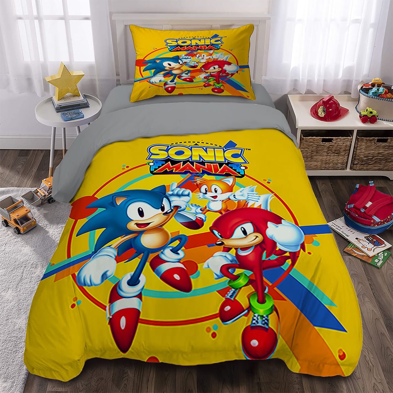 Bed Sheet & Blanket Combo for Kids – Single Size Sonic Design