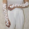 Bridal Gloves With Blossom Design For Wedding And Reception