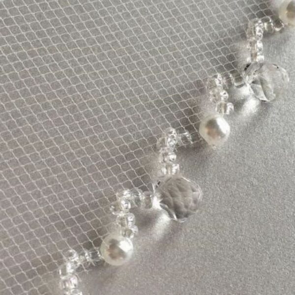 Bridal Veil with Pearls for a Glamorous Wedding Day Statement Piece