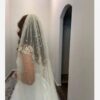 Bridal Veil with Pearls for a Glamorous Wedding Day Statement Piece 2/5 M