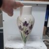 Ceramic Cone Shaped Wall Vase - Floral Pattern (Height 25cm)