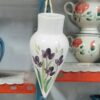 Ceramic Cone Shaped Wall Vase - Floral Pattern (Height 25cm) (2)