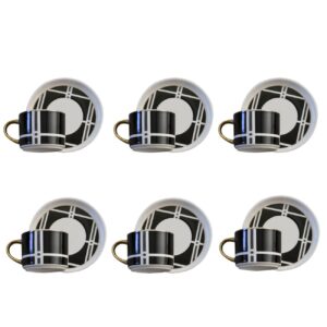 Ceramic Tea Sets for Elegant Tea Time 12 Pcs Include Saucers