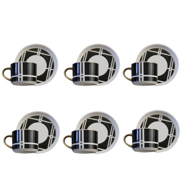 Ceramic Tea Sets for Elegant Tea Time 12 Pcs Include Saucers