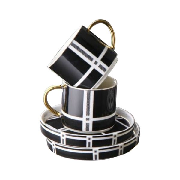 Ceramic Tea Sets for Elegant Tea Time 12 Pcs Include Saucers