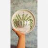 Ceramic Wall-Mounted Planter | Elegant Leaf Pattern Pot