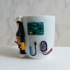 Charming Handmade Ceramic Mug with Motif Detail Engineer