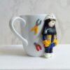 Charming Handmade Ceramic Mug with Motif Detail Engineer