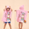Children’s Pink Hooded Poncho Towel – Perfect for Bath Time & Swimming Days