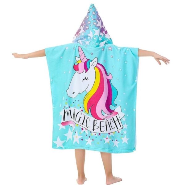 Children’s Pink Hooded Poncho Towel – Perfect for Bath Time & Swimming Days