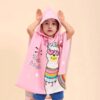 Children’s Blue Unicorn Hooded Poncho Towel – Perfect for Bath Time and Sunbathing (6)