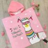Children’s Pink Hooded Poncho Towel – Perfect for Bath Time & Swimming Days